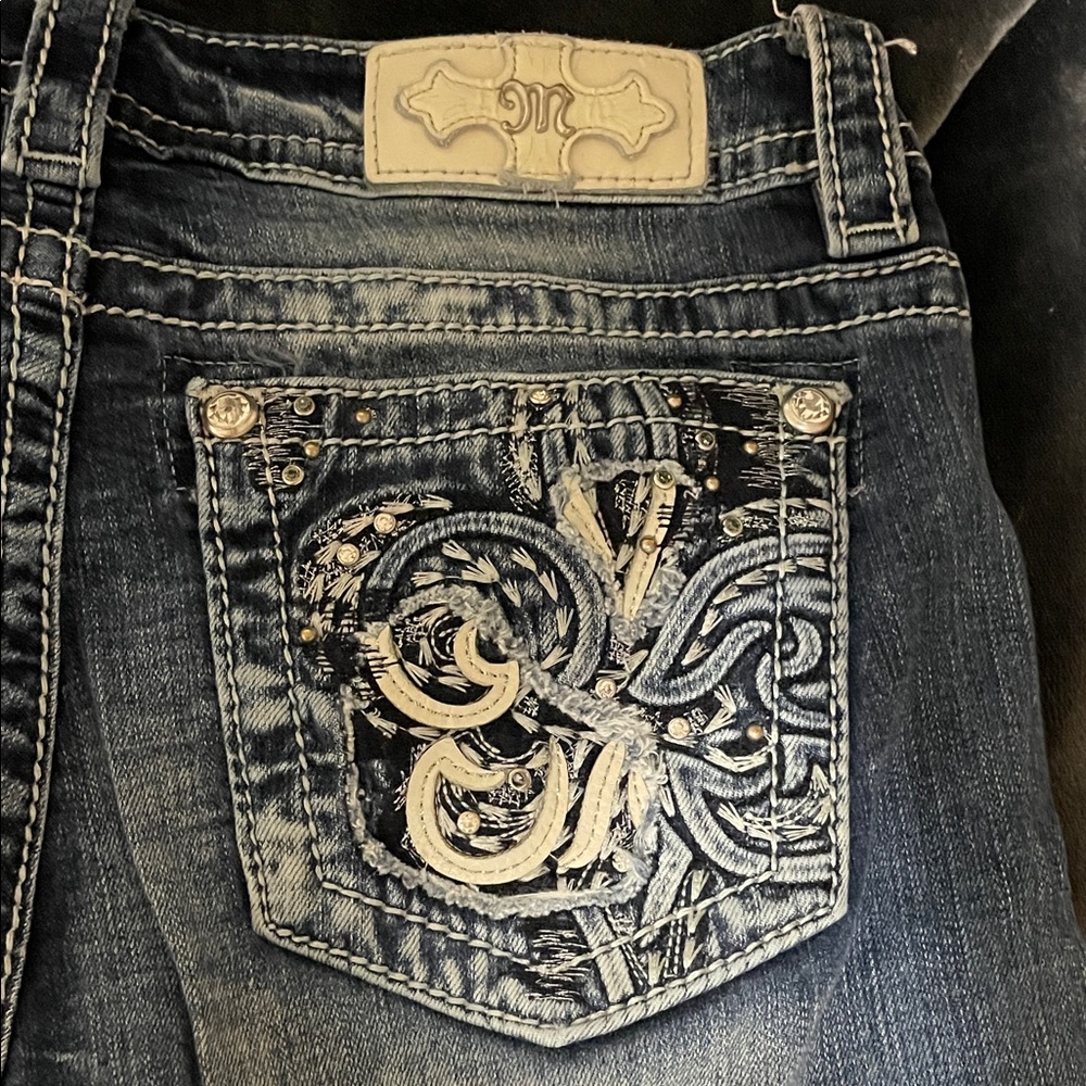 Miss Me Blue Embellished Boot Cut Jeans